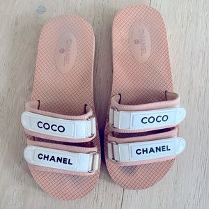 CHANEL | Shoes | Chanel Double Strap Cc Sandals | Poshmark